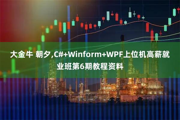 大金牛 朝夕,C#+Winform+WPF上位机高薪就业班第6期教程资料