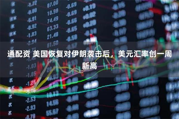 通配资 美国恢复对伊朗袭击后，美元汇率创一周新高